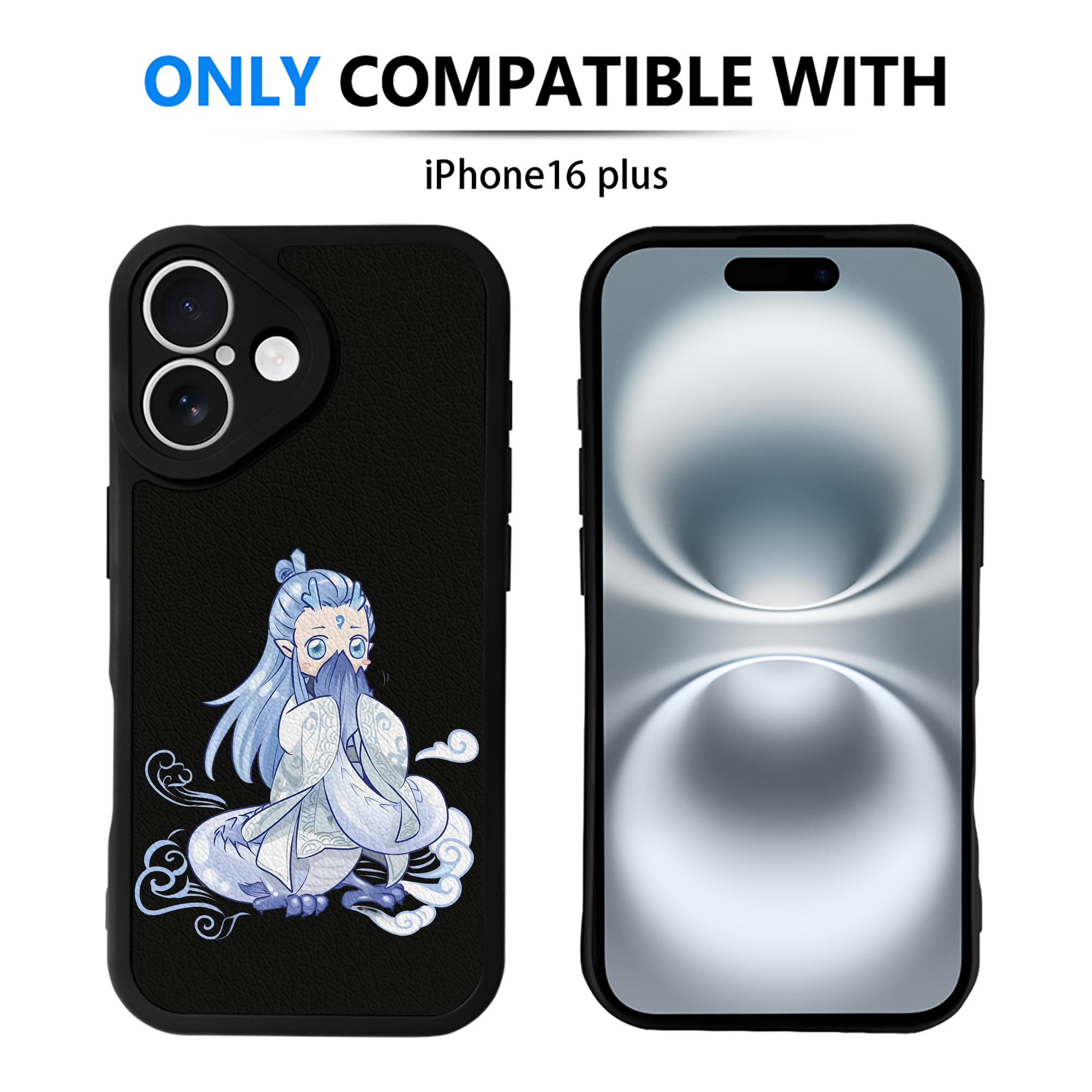 （画像用） Ne Zha 2 ナタ 魔童の大暴れ 【iPhone 16シリーズ対応】シリコンスマホケース（レザー調） 材質：シリコン